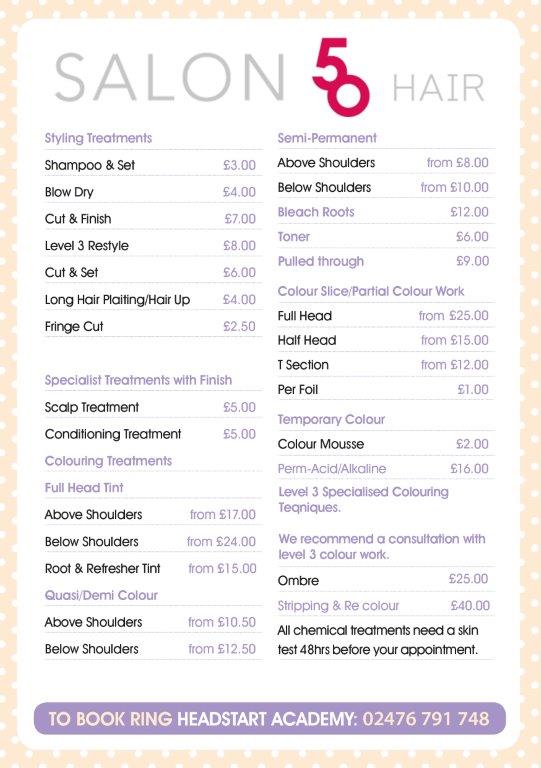 Salon Fifty Coventry College • Where you get inspired