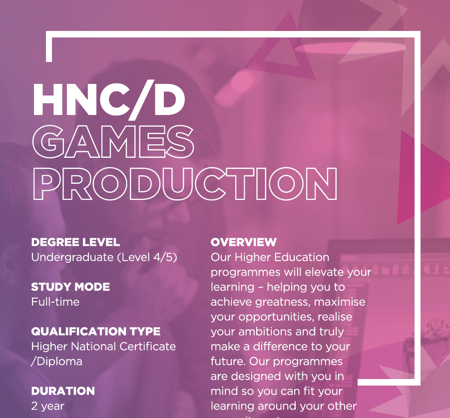 Image of games production leaflet