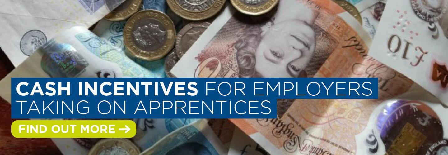 Cash incentives for employers taking on apprentices