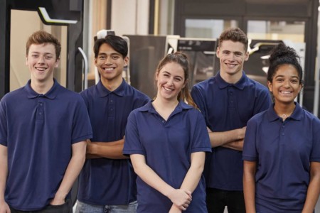 Group of apprentices in uniform