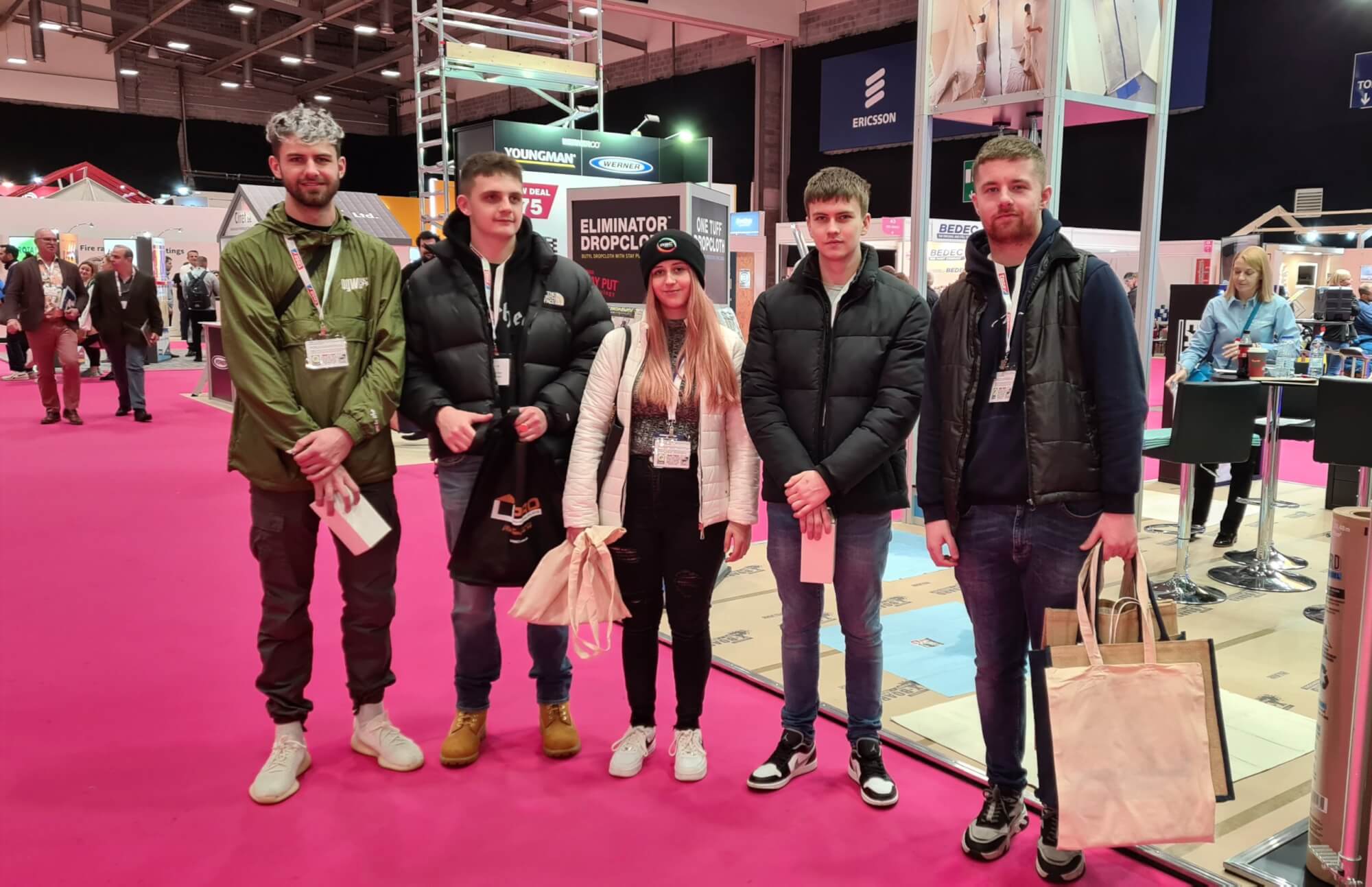 Learners at the national painting and decorating show