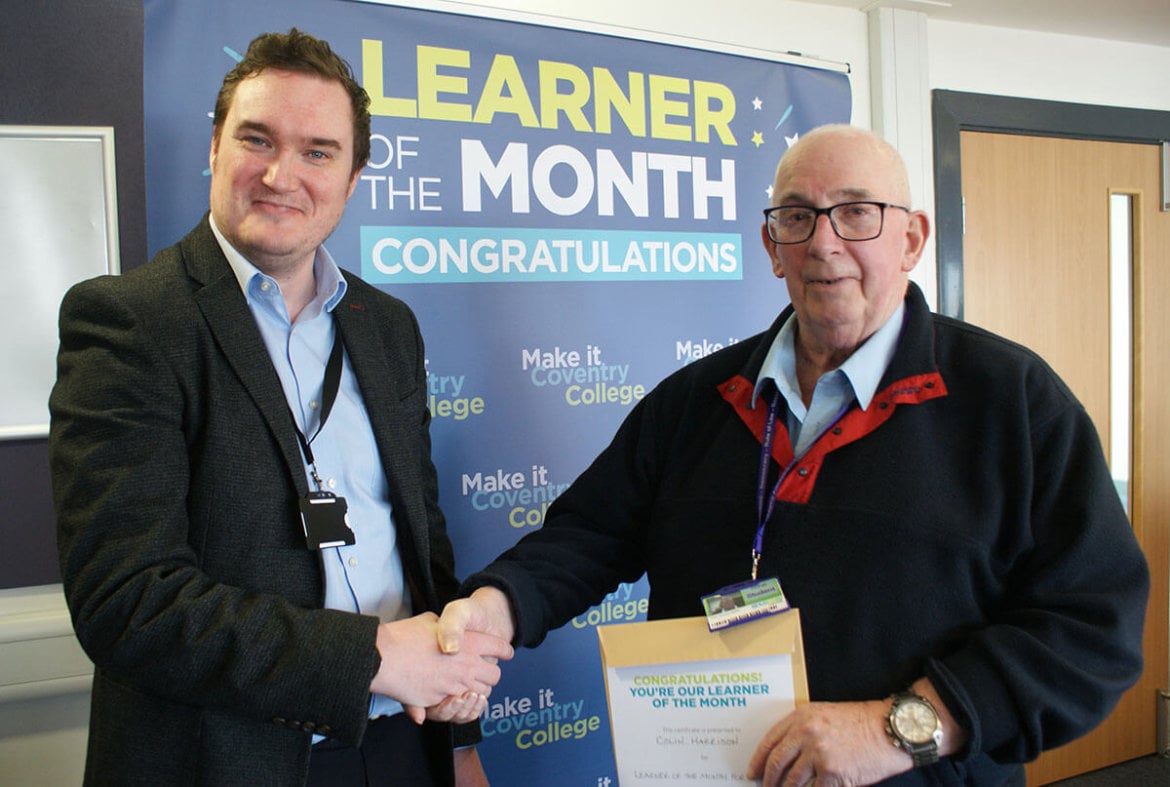 Learner of the month, Colin Harrison