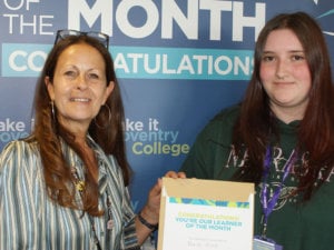 National Recognition for Student of the Month Winner