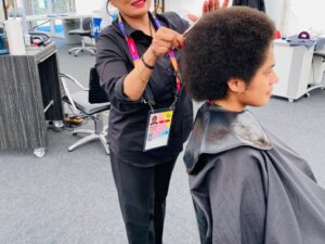 Hair and Beauty learners pamper athletes at Commonwealth Games