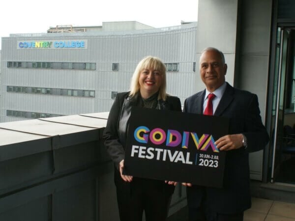 Vice Principal of Coventry College, Gemma Knott with Councillor Naeem Akhtar