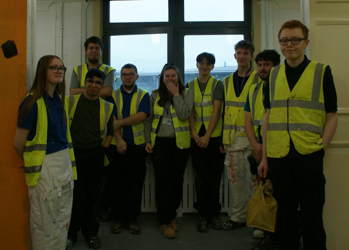 Group of Painting and decorating students