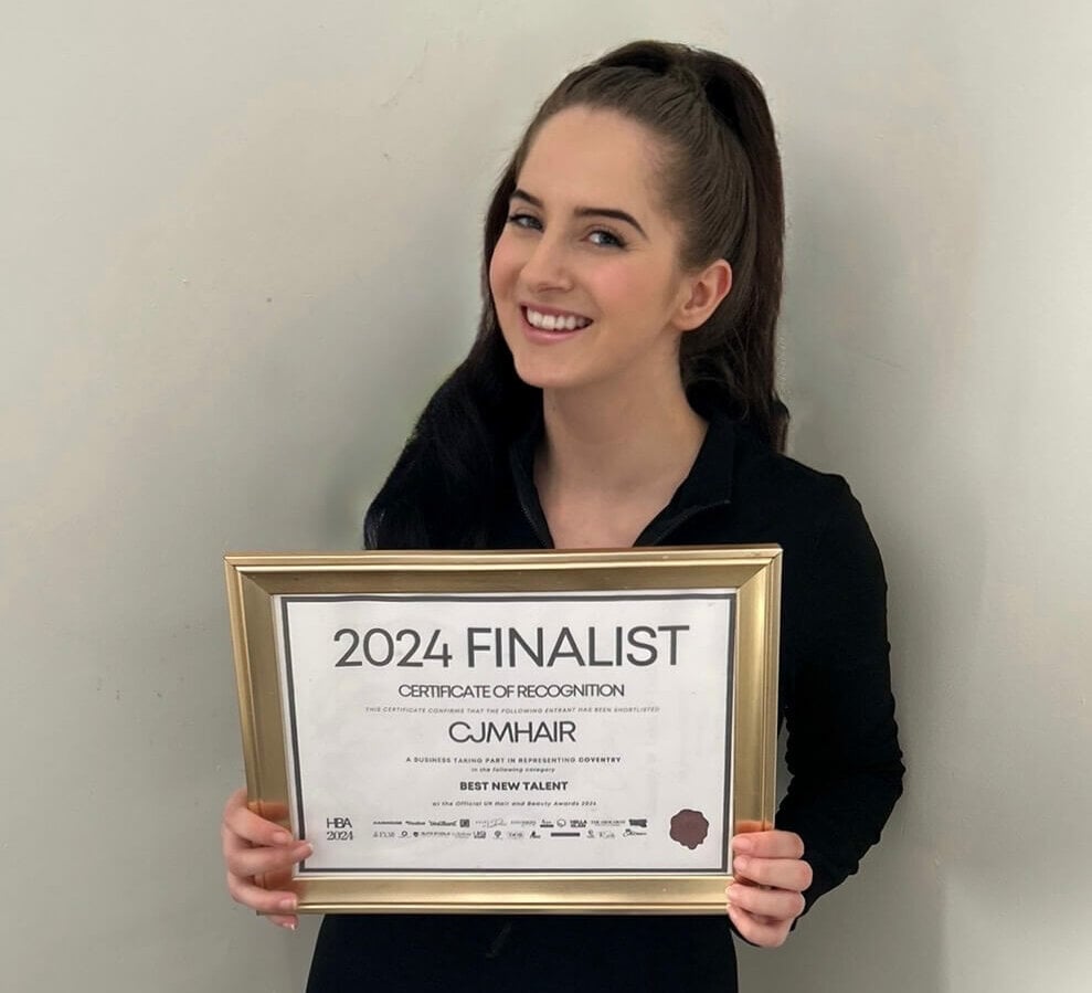 Hairdressing Learner Corrie-Jade with Certificate