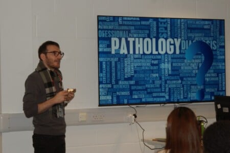 Francesco Cian talking about pathology