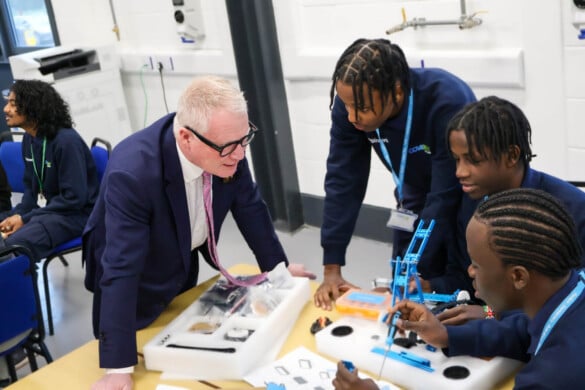 Mayor of West Midlands, Richard Parker with Coventry College engineering students