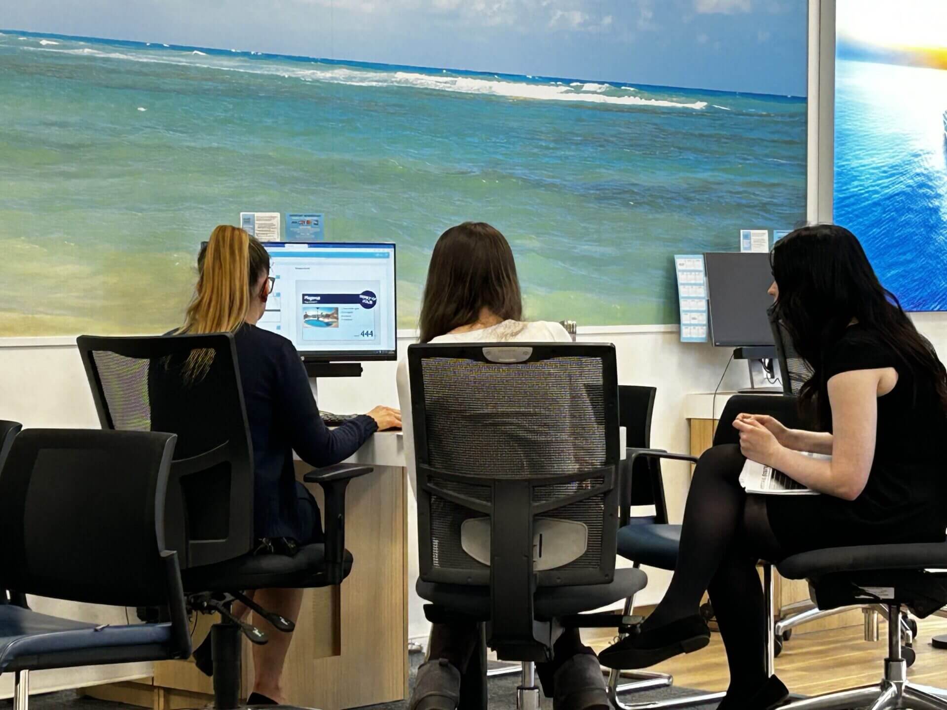 Travel and Tourism students working at TUI