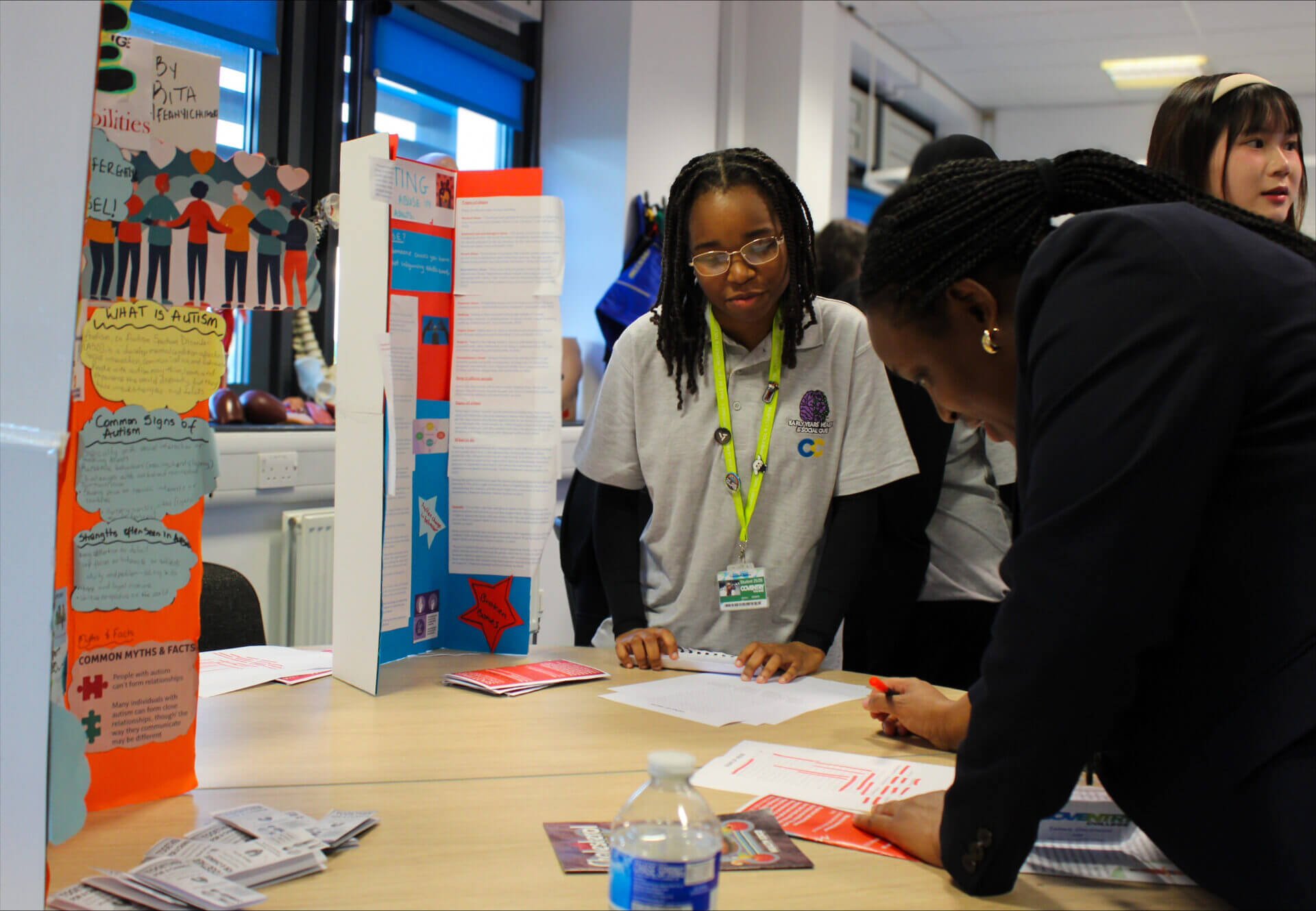 MP Taiwo Owatemi with T Level student