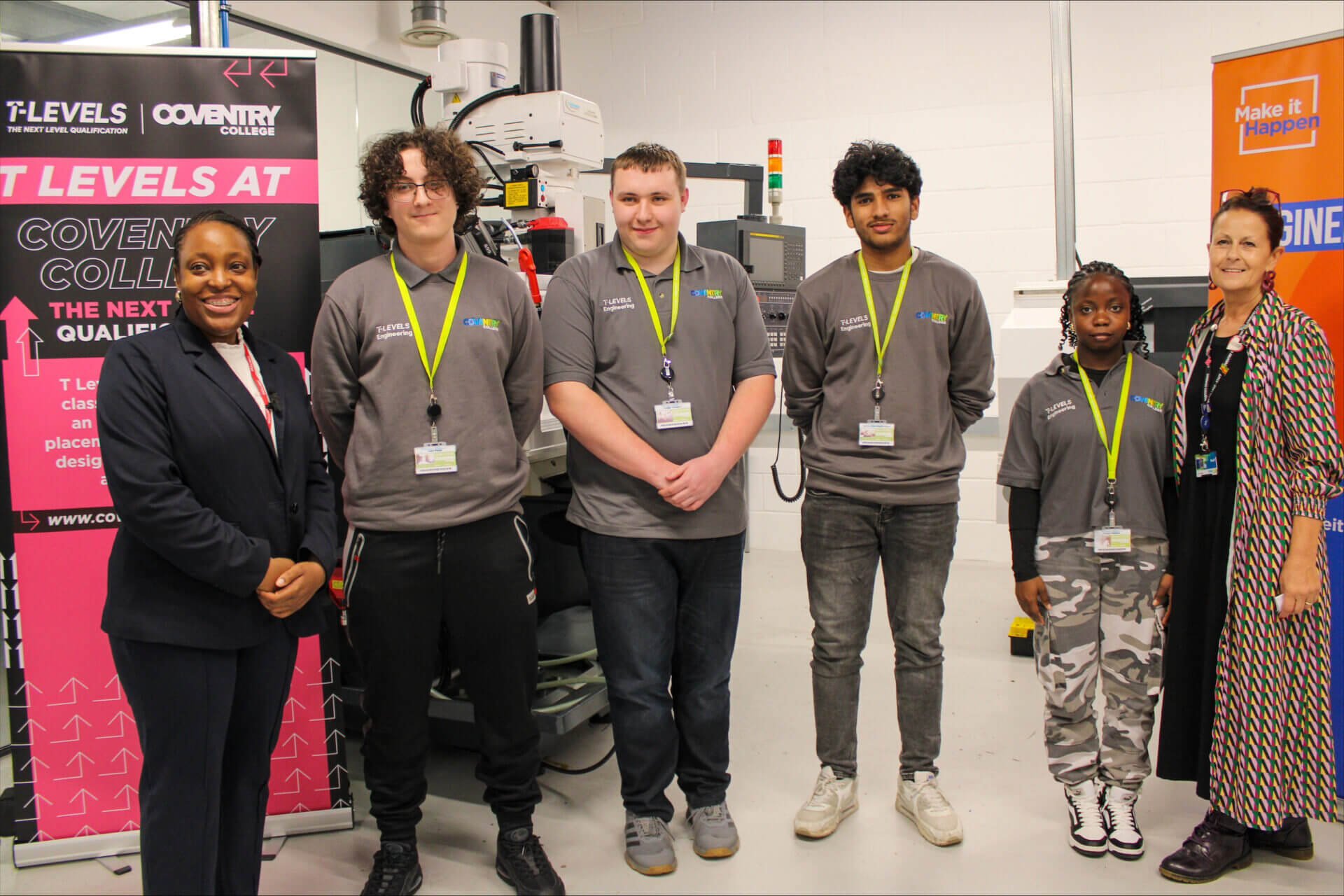 MP Taiwo Owatemi with T Level Engineering students