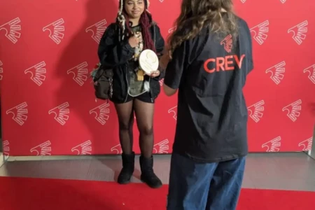 Media student winning award at Phoenix Film Festival