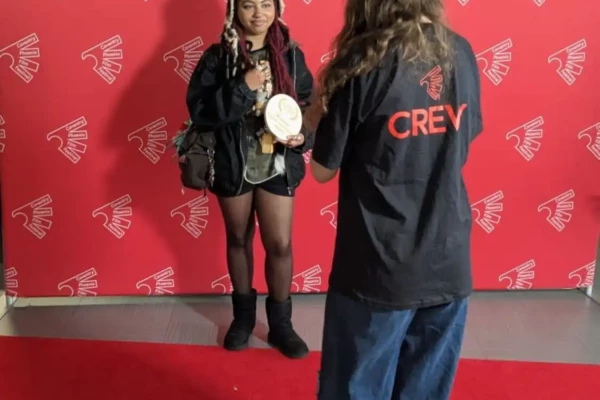 Media student winning award at Phoenix Film Festival